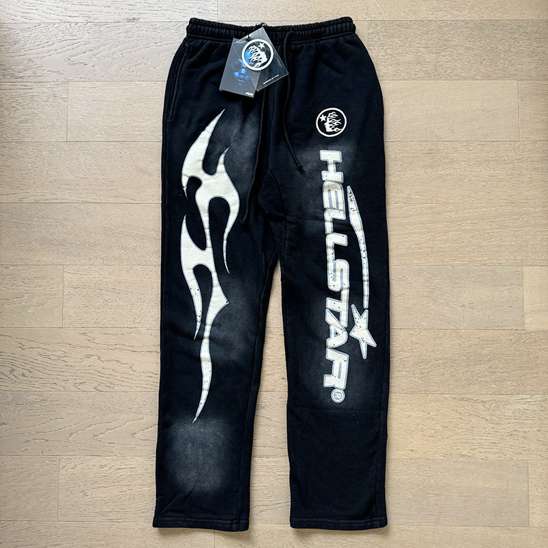 Hellstar Hoodie & Pants autumn wash make old hoodies sweater
