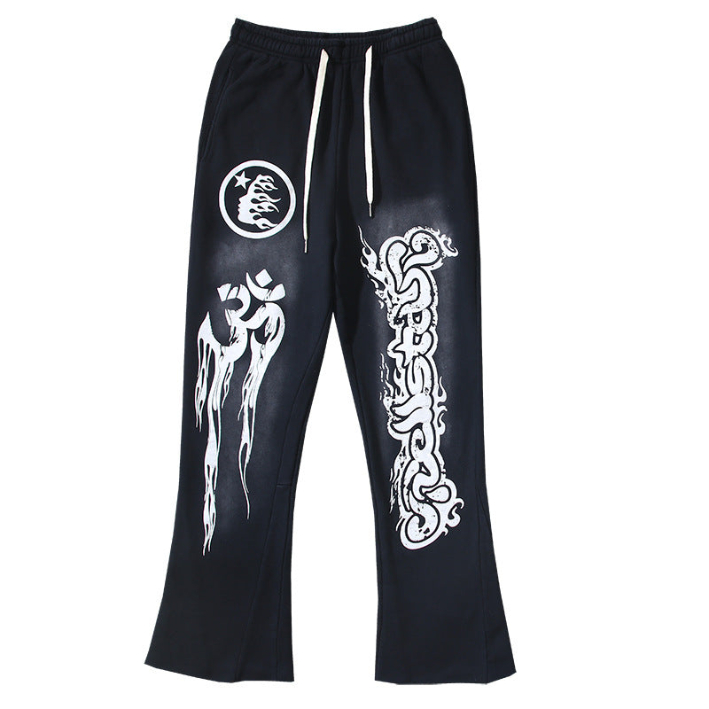 Hellstar Hoodie & Pants Wash Water Make Old Hoodies Sweater Trousers