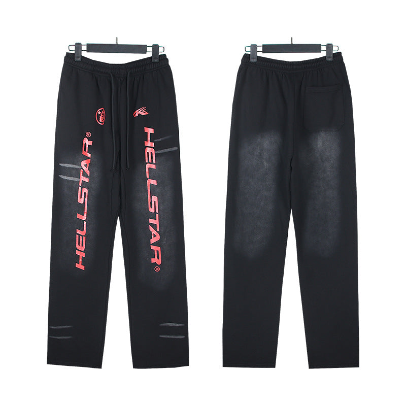 Hellstar Hoodie & Pants Wash Water Make Old Hoodies Sweater Trousers
