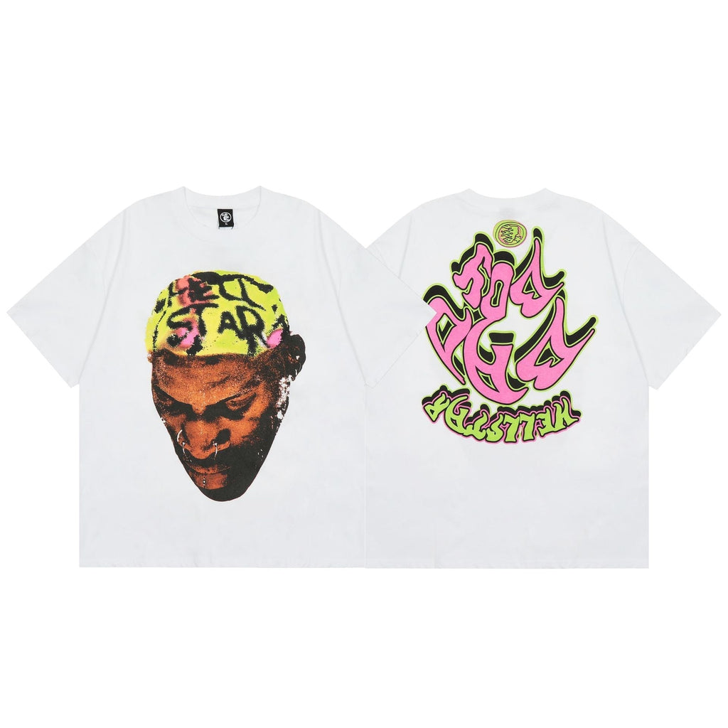 Hellstar T-shirt Portrait Printing Fashion
