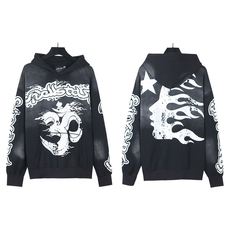Hellstar Hoodie & Pants Wash Water Make Old Hoodies Sweater Trousers